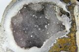 Las Choyas Coconut Geode Half with Goethite & Quartz - Mexico #180567-1